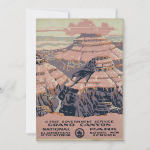 Vintage Grand Canyon art   Card