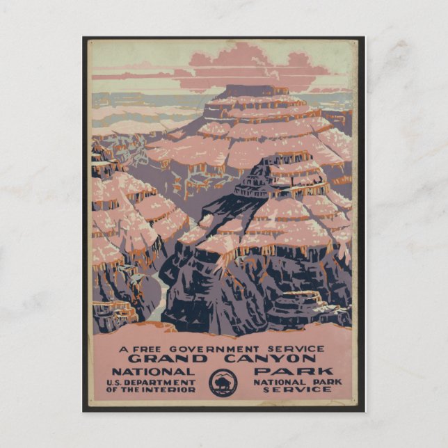 Vintage Grand Canyon art Postcard (Front)