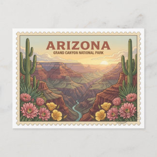Vintage Grand Canyon National Park Arizona Desert Postcard