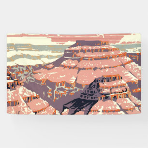 Vintage Grand Canyon National Park WPA Poster Art Banner
