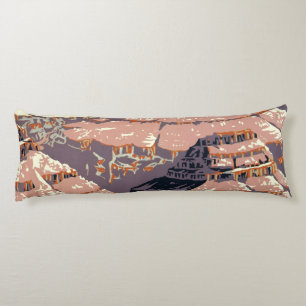 Vintage Grand Canyon National Park WPA Poster Art Body Cushion