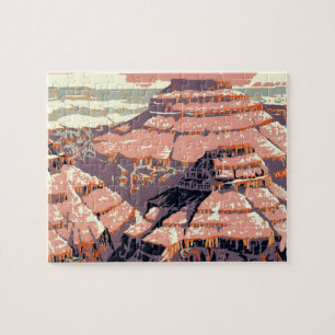 Vintage Grand Canyon National Park WPA Poster Art Jigsaw Puzzle