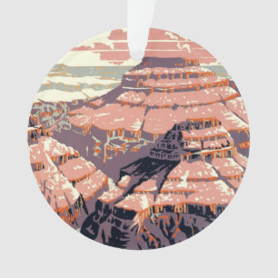 Vintage Grand Canyon National Park WPA Poster Art Ornament