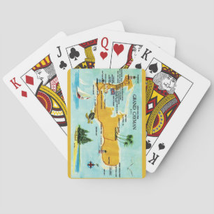 Vintage Grand Cayman Map Playing Cards