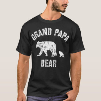 Vintage Grand Papa Bear with 1 One Cub Grandpa T-Shirt