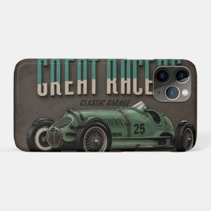 Vintage Grand Prix Racing Classic Race Car Garage Case-Mate iPhone Case