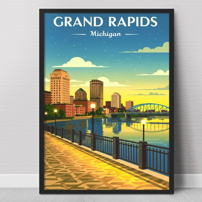 Vintage Grand Rapids Michigan Poster (Creator Uploaded)