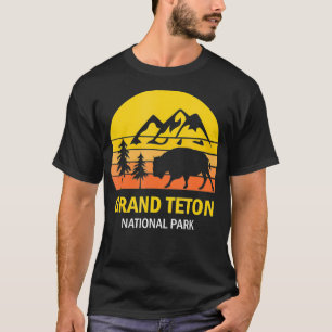 Vintage Grand Teton National Park Bison T-Shirt