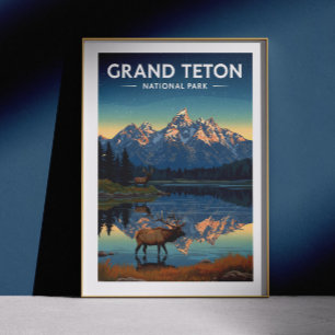 Vintage Grand Teton National Park Poster