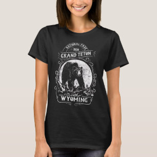 Vintage Grand Teton National Park Retro Bear Wyomi T-Shirt
