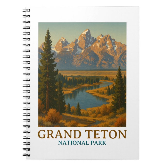 Vintage Grand Teton National Park Travel Notebook (Front)