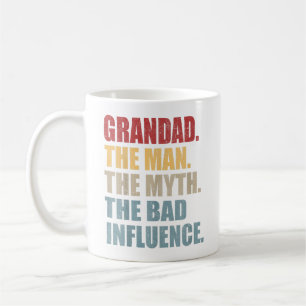Vintage Grandad The Man the Myth the Bad Influence Coffee Mug
