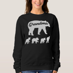 Vintage Grandma Bear 4 Cubs Mother's Day Sweatshirt