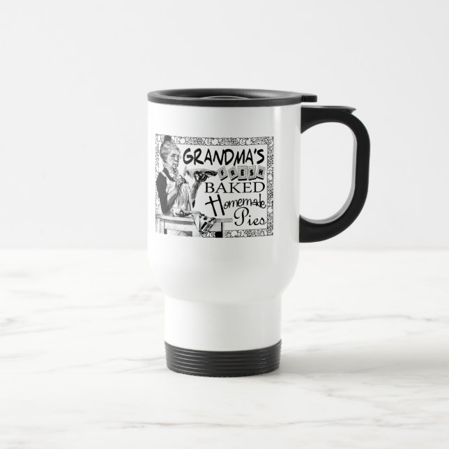 Vintage Grandma's Homemade Pies Gifts Travel Mug (Right)