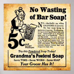 Vintage Grandmas Powdered Soap Print