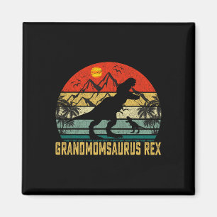 Vintage Grandmomsaurus Fun Family Christmas Mother Magnet