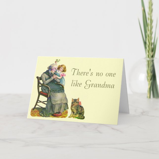 Vintage Grandmother & Child Mother's Day Card (Front)