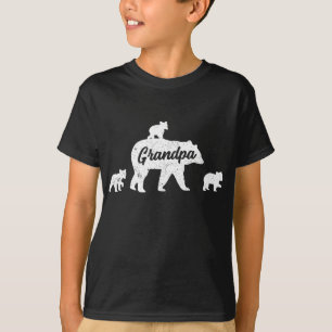 Vintage Grandpa Bear 3 Cubs T-Shirt