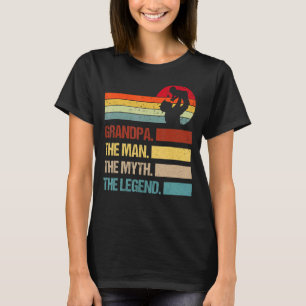 Vintage Grandpa Man Myth Legend Family Matching Fa T-Shirt