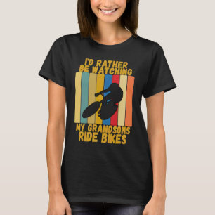Vintage Grandparents Rather Watch Grandsons Bike R T-Shirt