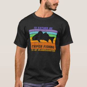 Vintage Grandparents Watch My Granddaughter Stripe T-Shirt