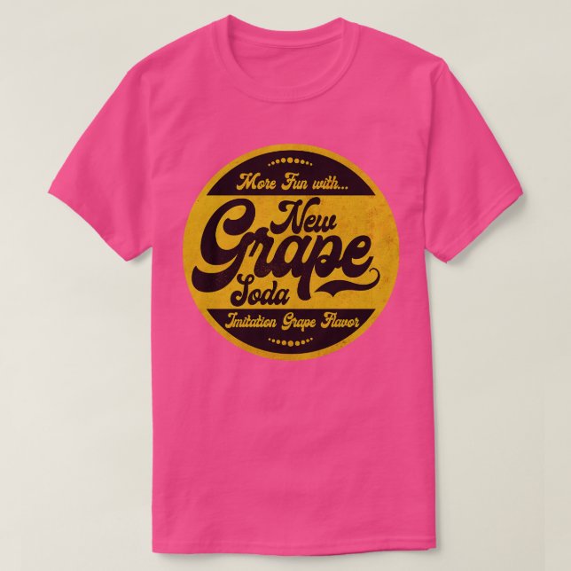 Vintage Grape Flavour Soda T-Shirt (Design Front)