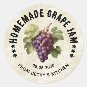 Vintage Grape jam for Homemade Canning Labels