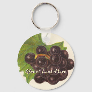 Vintage Grapes Keychain