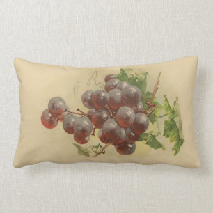 Vintage grapes lumbar cushion