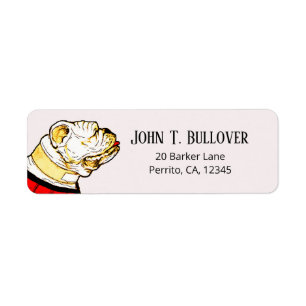 Vintage Graphic English White Bulldog Pet