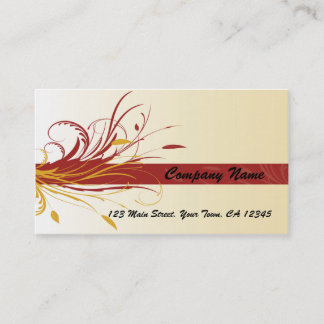 Vintage Graphic Floral Business Card