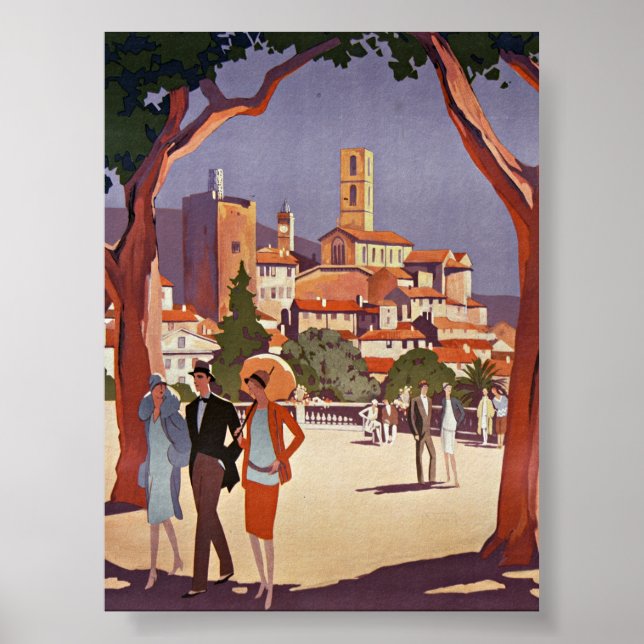 Vintage Grasse Summer Art Poster (Front)