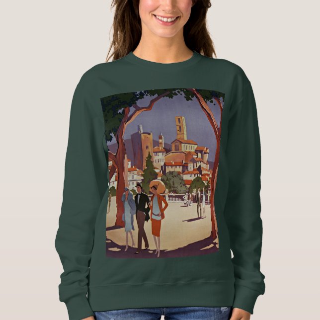 Vintage Grasse Summer Art Sweatshirt (Front)