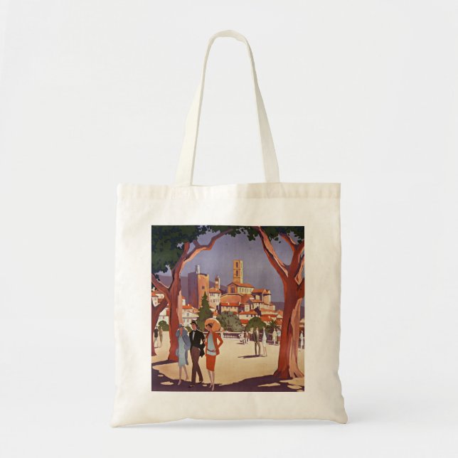 Vintage Grasse Summer Art Tote Bag (Front)