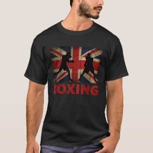 Vintage Great Britain Flag boxing style For a Brit T-Shirt