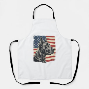 Vintage Great Dane Patriotic Flag Vector Design_1 Apron