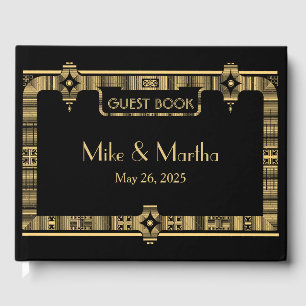 Vintage Great Gatsby Art Deco Wedding Guest Book