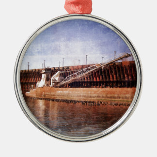 Vintage Great Lakes Freighter Metal Tree Decoration