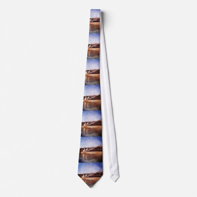Vintage Great Lakes Freighter Tie (Front)