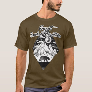 Vintage Great Smoky Mountains Night Sky Wild Bear1 T-Shirt
