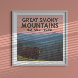 Vintage Great Smoky Mountains Park Poster