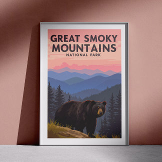 Vintage Great Smoky Mountains Park Poster