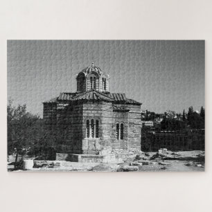 Vintage Greece Athens Church of the Holy Apostles Jigsaw Puzzle