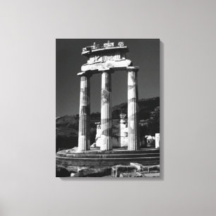 Vintage Greece Athens Tholos temple Sanctuary Canvas Print