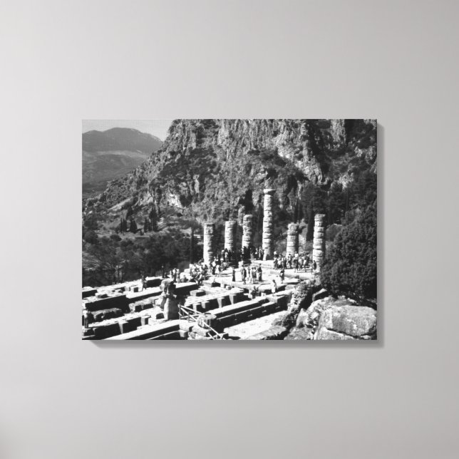 Vintage Greece Delphi Apollo Temple Canvas Print (Front)