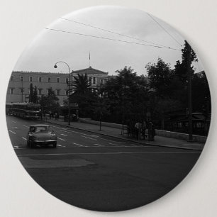 Vintage Greece Delphi Old palace Athens 1970 6 Cm Round Badge