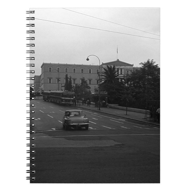 Vintage Greece Delphi Old palace Athens Spiral Notebook (Front)