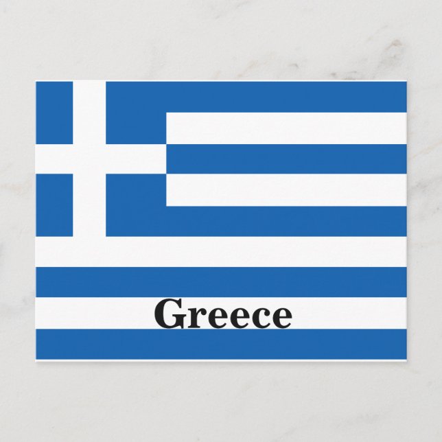 Vintage Greece Europe Flag Travel Tourism Postcard (Front)