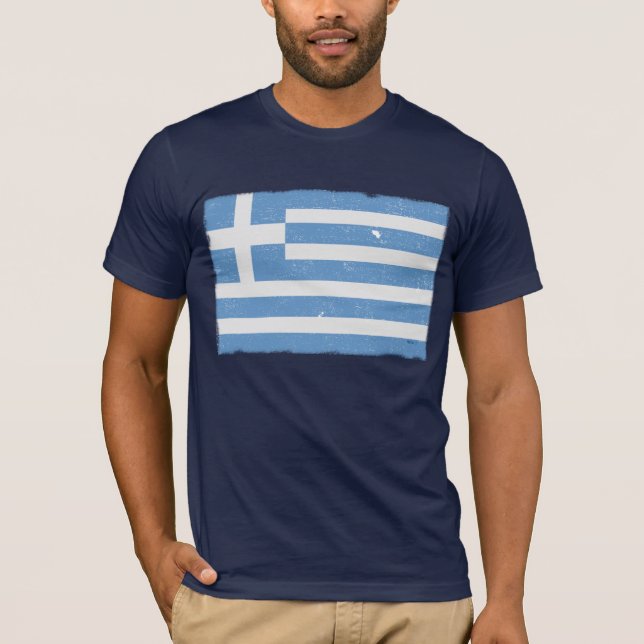 Vintage Greece Flag T-Shirt (Front)