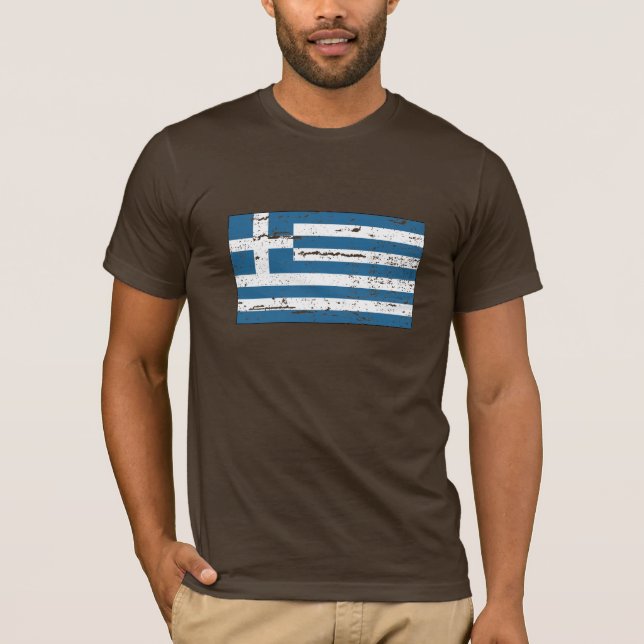 Vintage Greece Flag T-Shirt (Front)